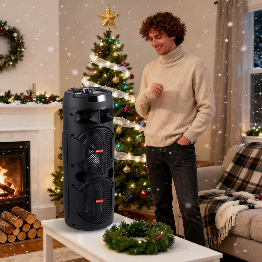 Portable PA Speaker, 36V, Wireless, USB, System, Built-In for Parties and Karaoke