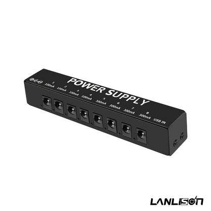 Guitar Pedal Power Supply 1 to 8 Effects Power Supply 9V Isolated DC Output Power Supply for Musical Instrument Effects, Guitar Additions