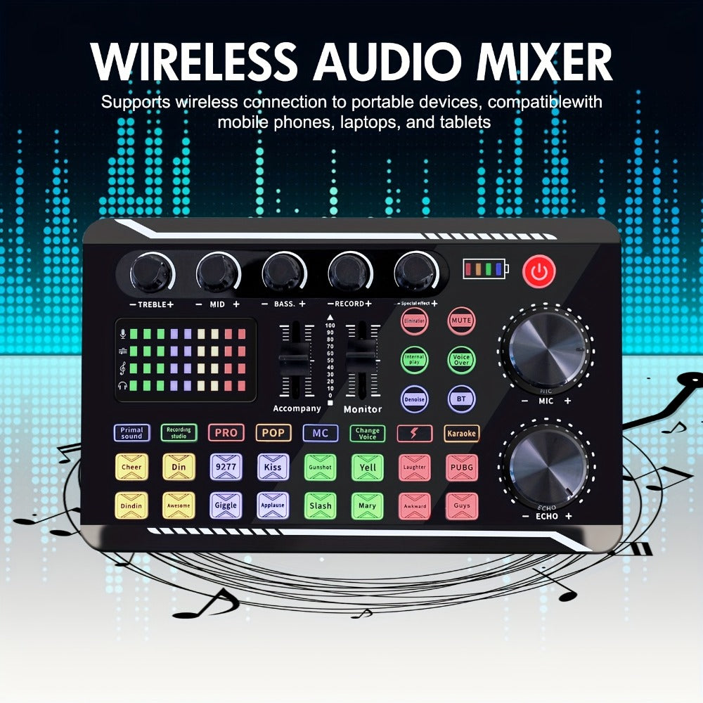 USB Audio Interface, 5V, Wireless, USB-C, Podcast, Microphone for Recording and Streaming