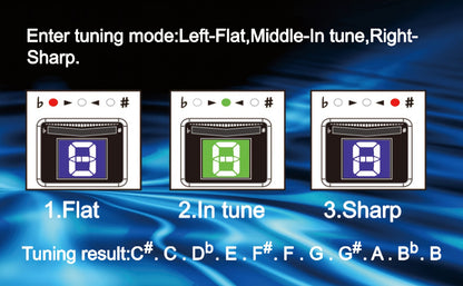 Chromatic Instrument Tuner, Tuner Pedal, True Bypass, Pedal for Guitar and Bass Tuning