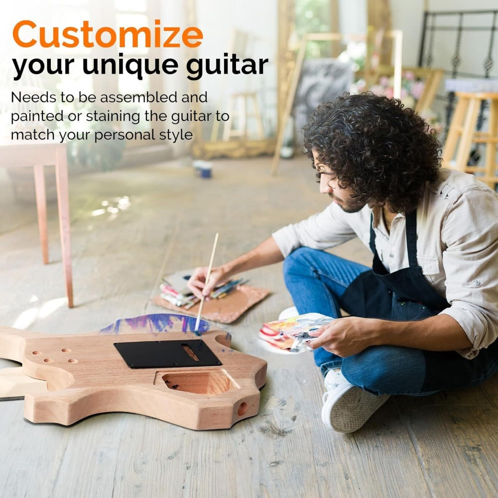 Electric Guitar, Glarry, DIY, Kit for Lessons and Practice for Home Practice, Rehearsal