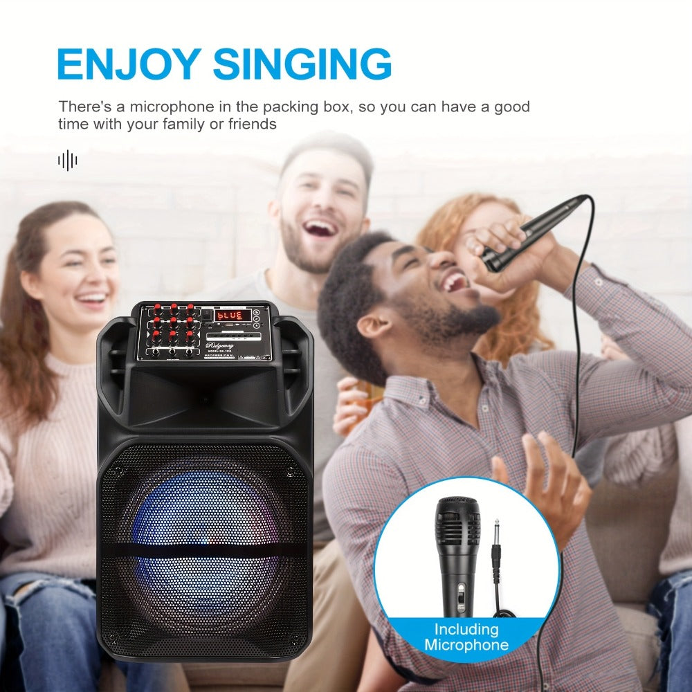Portable PA Speaker, Wireless, Portable, 5000W, Subwoofer for Parties and Karaoke