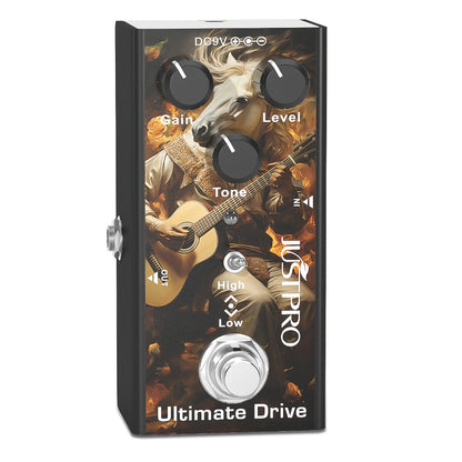 Guitar Effects Pedal, Crunch Distortion, True Bypass, Vintage for Electric Guitar Or Bass