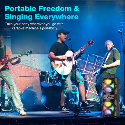 Portable PA Speaker, USB, Wireless, 2500W, System for Parties and Karaoke