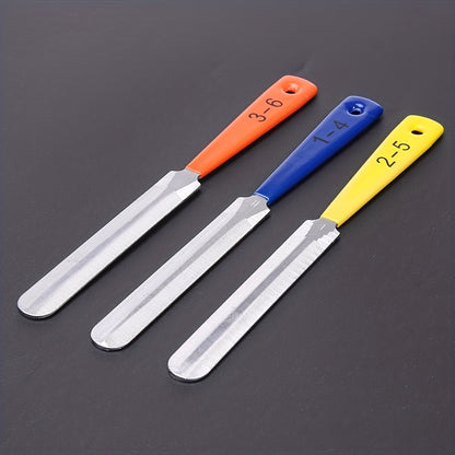 3pcs Complete Set of Portable Guitar Nut Files and Fret Crowning Tools for Stringed Instrument Repair