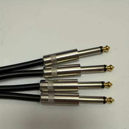 Dual 1/4-Inch TS Audio Cable for Speakers, Amplifiers, Mixers and Recorders