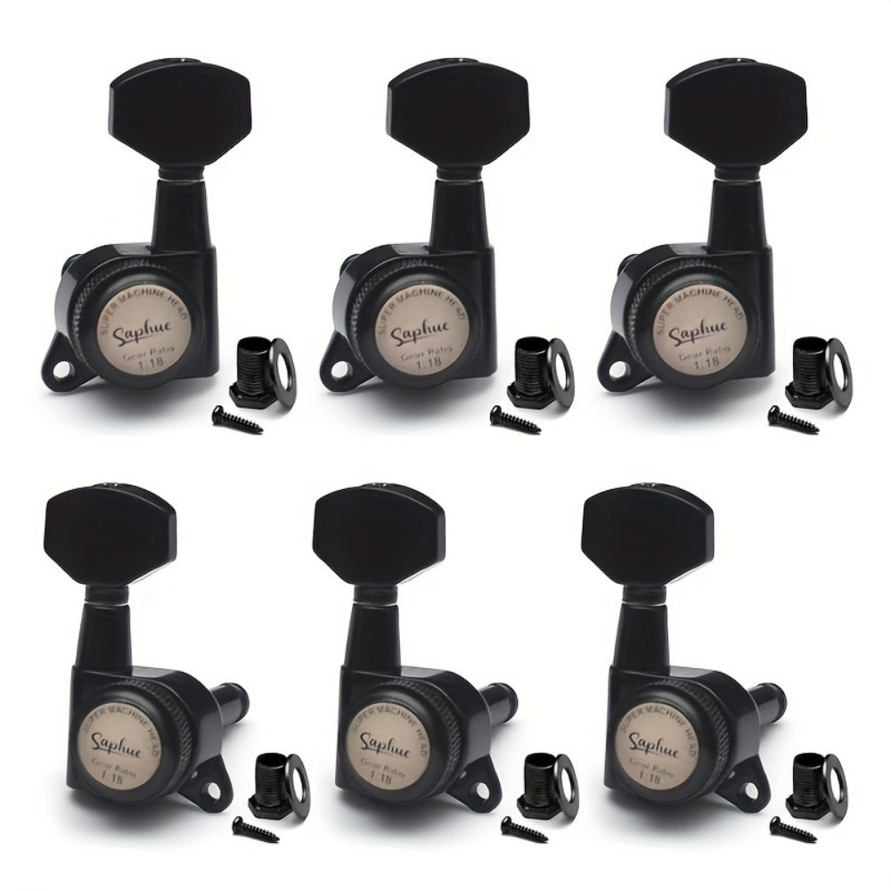 Guitar Tuning Peg Set, 6pcs, 6 pcs, SAPHUE, Premium for Replacing Guitar Tuning Hardware