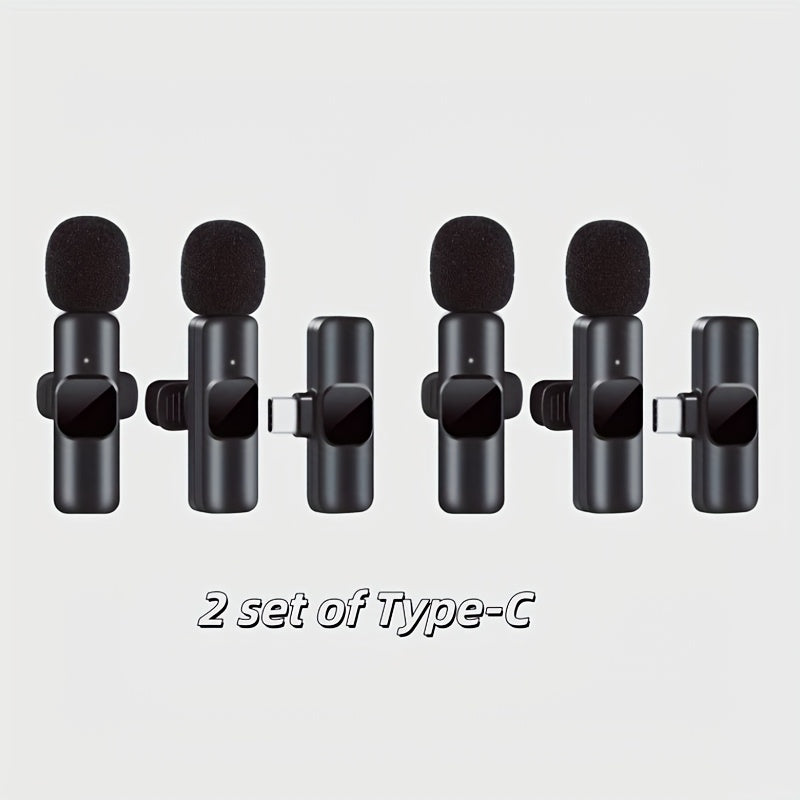 Local Stock! Lavalier Microphone with Noise Cancellation, Crystal Clear Audio for Live Streaming, Online Teaching, Public Speaking, YouTube Videos, Compatible with Type-C & I 0 S Devices. Compact & Portable, Easy Setup, One-Button Connection.