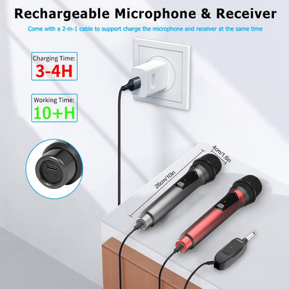 Recording Microphone, Rechargeable, 2.4 GHz Wireless, Wireless, Aveek for Recording