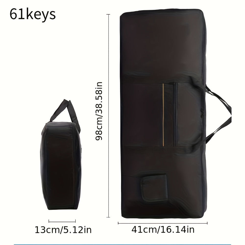 Keyboard Carrying Bag, Portable, 88 Keys, Black, 420D, Oxford for Storage and Travel