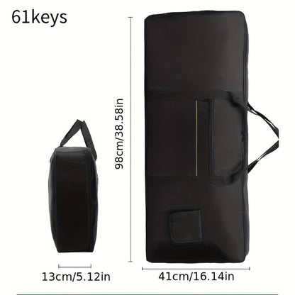 Keyboard Carrying Bag, Portable, 88 Keys, Black, 420D, Oxford for Storage and Travel