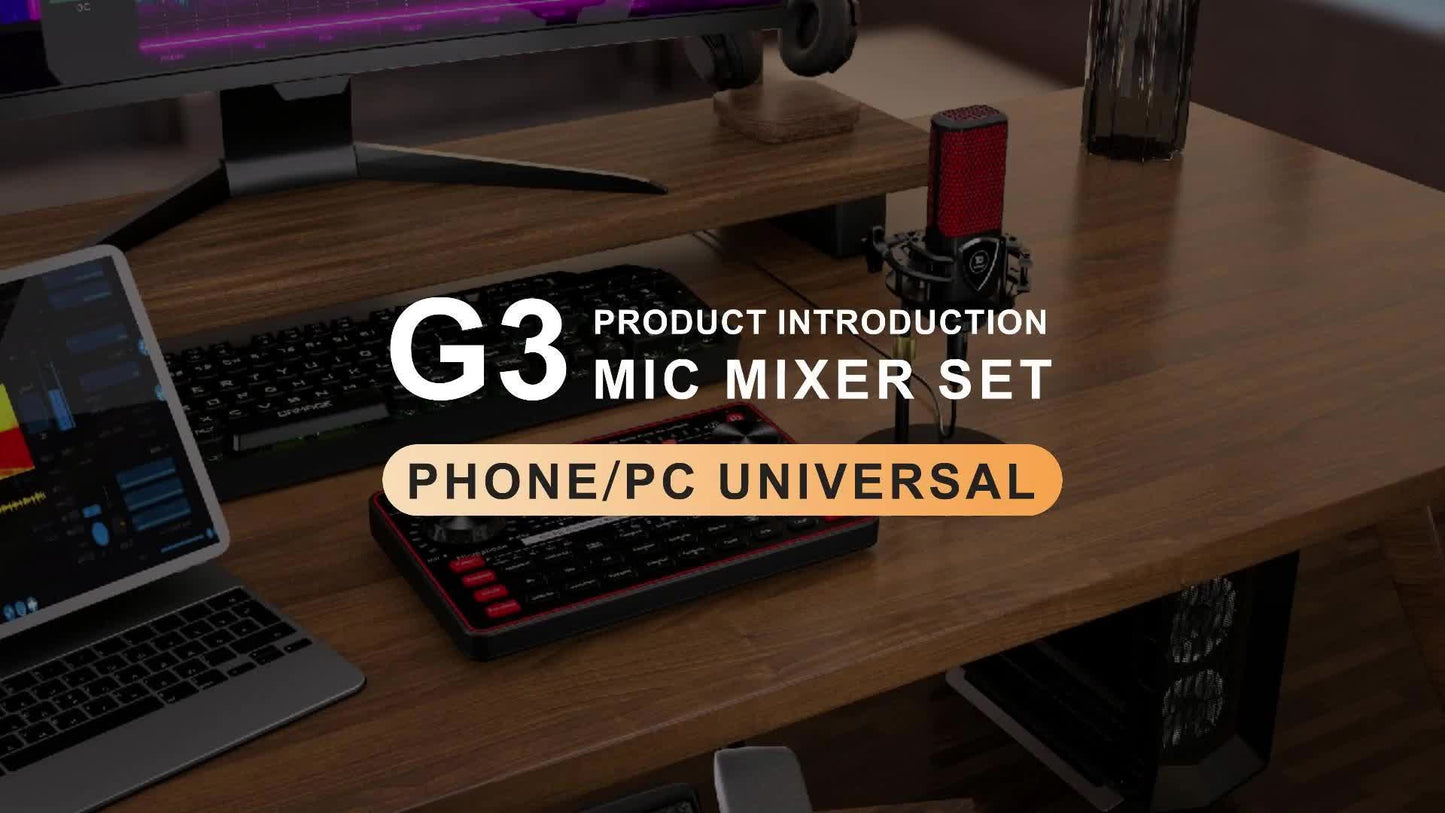 Professional Mixer, Suitable For Laptops, Mobile Phones, Game Recording, Streaming Podcasts, Internet Celebrities, Anchors, Live Streaming, Recording, Karaoke Video Studio Podcast Equipment Bundle, Condenser Mic, Dynamic Microphone, Sound Card