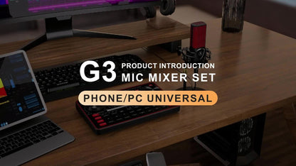 Professional Mixer, Suitable For Laptops, Mobile Phones, Game Recording, Streaming Podcasts, Internet Celebrities, Anchors, Live Streaming, Recording, Karaoke Video Studio Podcast Equipment Bundle, Condenser Mic, Dynamic Microphone, Sound Card