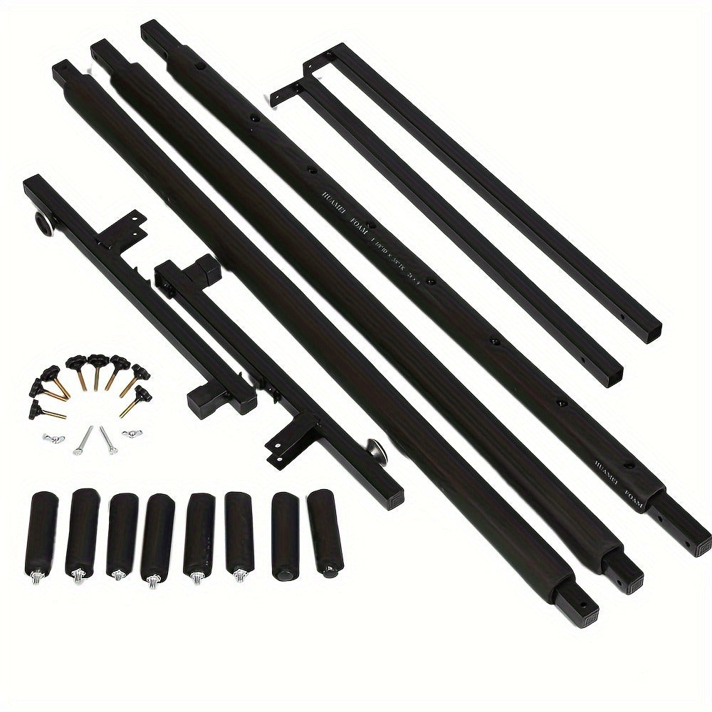 Portable 7-Guitar Folding Rack Stand with Padded Slots and Carry Bag