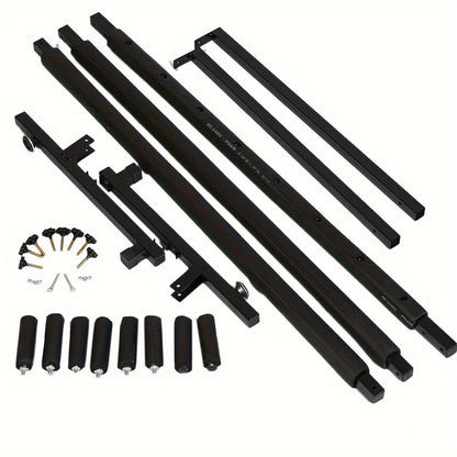 Portable 7-Guitar Folding Rack Stand with Padded Slots and Carry Bag