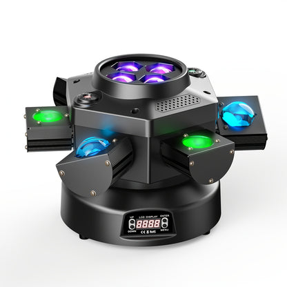 [Wedding DJ Stage] 200W Bee Eye RGBW LED Rotating Stage Beam Light DJ Stage Effect Party Beam Disco Lights for Show Bar Wedding DJ Stage Moving Head Lights
