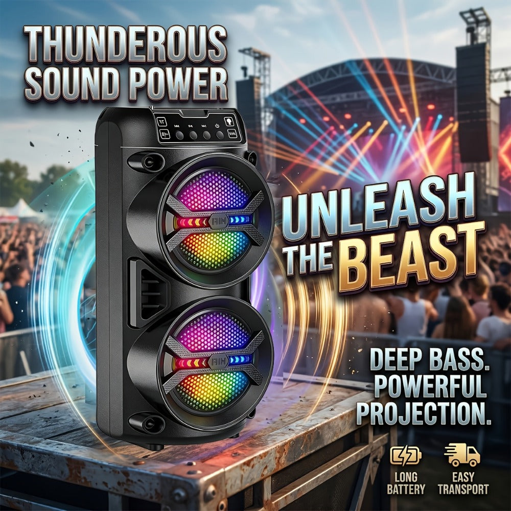 Portable PA Speaker, Dynamic, RGB, Wireless, Peak, 6500W for Parties and Karaoke