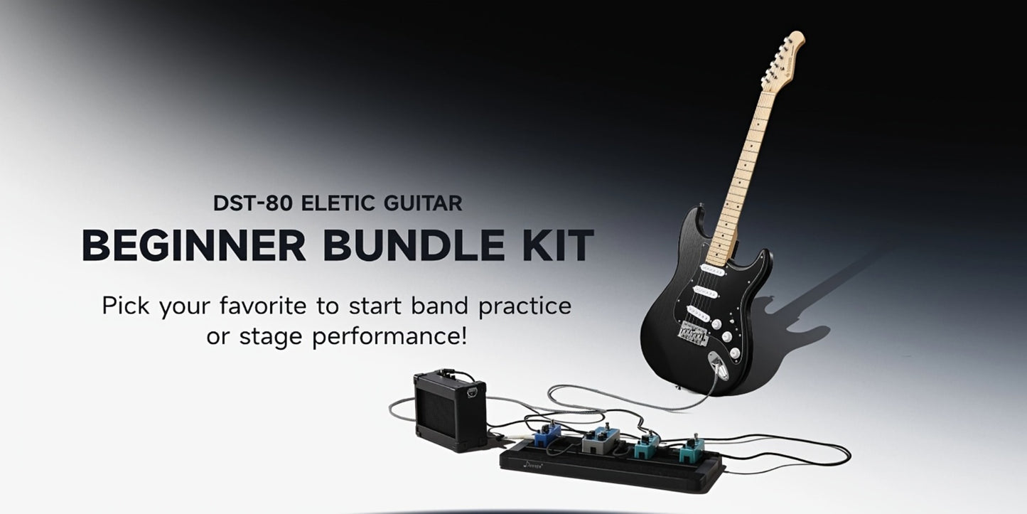 DST-80 Full Size Electric Guitar Kit with SSS Pickups and Amplifier