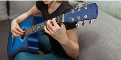 Acoustic Guitar, Portable, 38 Inch, Halloween, Inch, Starter for Lessons and Practice