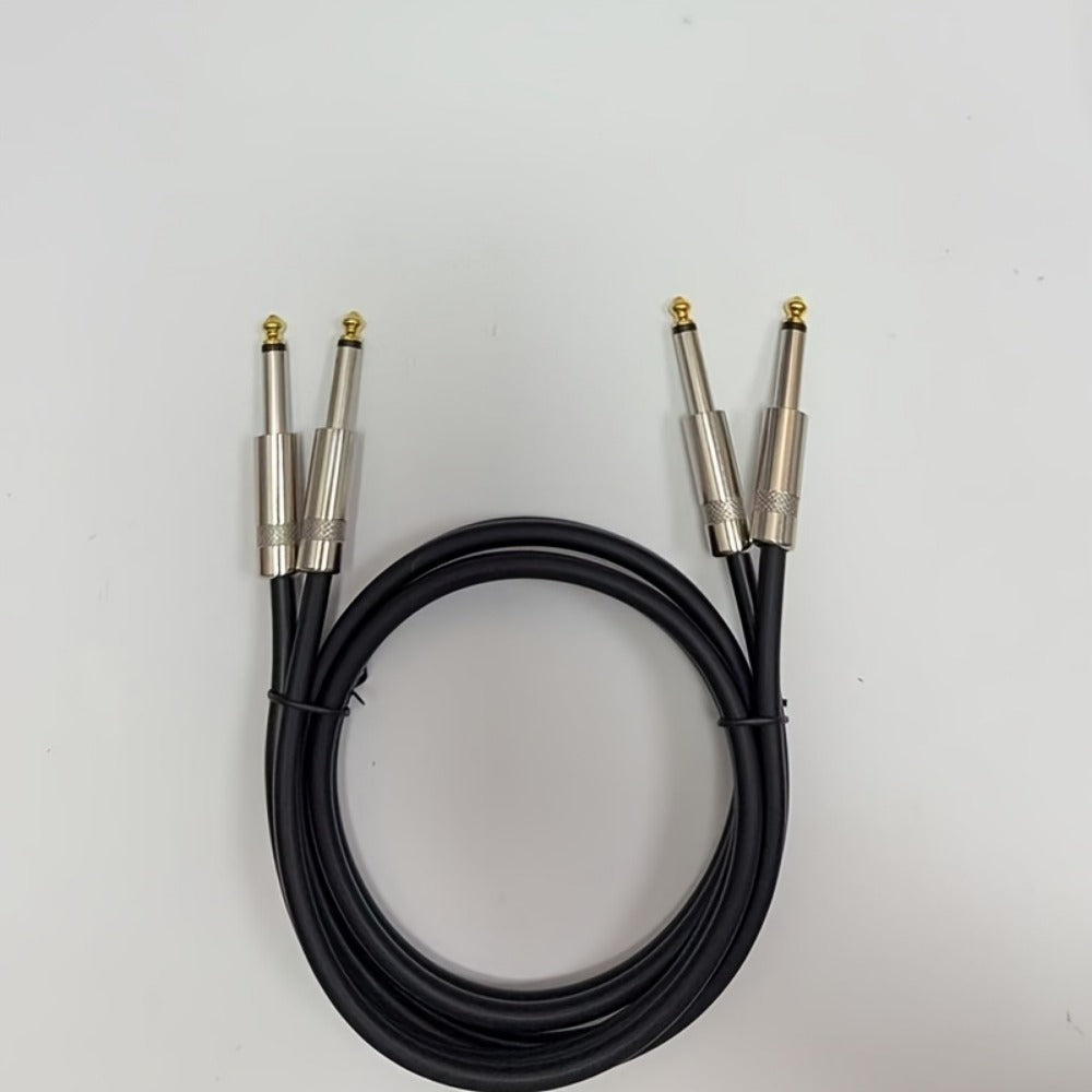 Dual 1/4-Inch TS Audio Cable for Speakers, Amplifiers, Mixers and Recorders