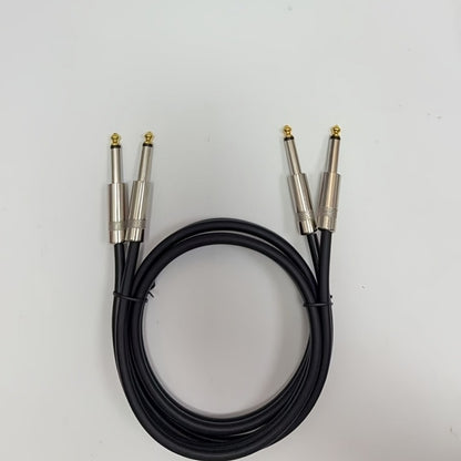 Dual 1/4-Inch TS Audio Cable for Speakers, Amplifiers, Mixers and Recorders