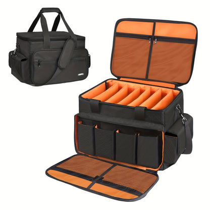 DJ High Capacity Band Equipment Bag - A DJ Gig Gear Bag Featuring Removable Padded Dividers at The Bottom, Designed for Organizing Cables, Usbs, And Additions for Musicians, Travel, And Sound Equipment