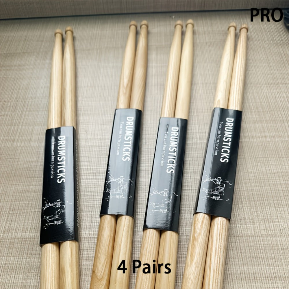 5A Wooden Drumsticks, 4 or 10 Pairs for Practice and Performance