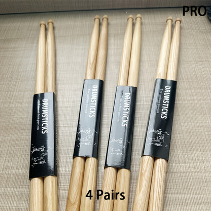 5A Wooden Drumsticks, 4 or 10 Pairs for Practice and Performance