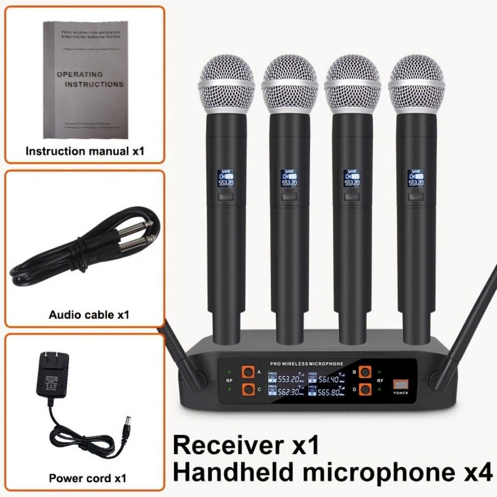Recording Microphone, Wireless, 160ft, YAMNWEO, 4-Channel for Recording and Streaming