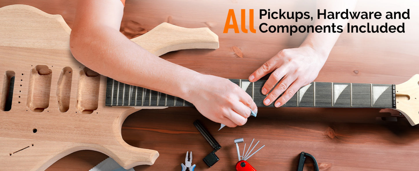 Electric Guitar, Glarry, DIY, Kit for Lessons and Practice for Home Practice, Rehearsal