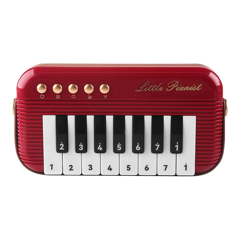 Mini Music Piano Keyboard, Portable Pocket-Sized Electronic Keyboard Ideal For Piano Practice And Learning 15 Keys Premium, Elegant Design Perfect As A Birthday Gift, New Year Gift, Or Holiday Present For Friends