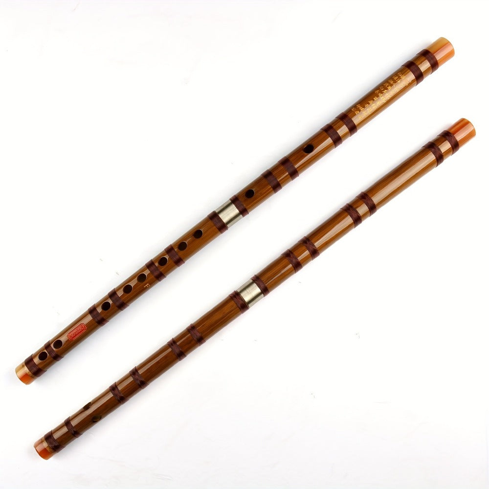 Chinese Bamboo Dizi Flute, Two-Section Traditional Instrument for Beginners