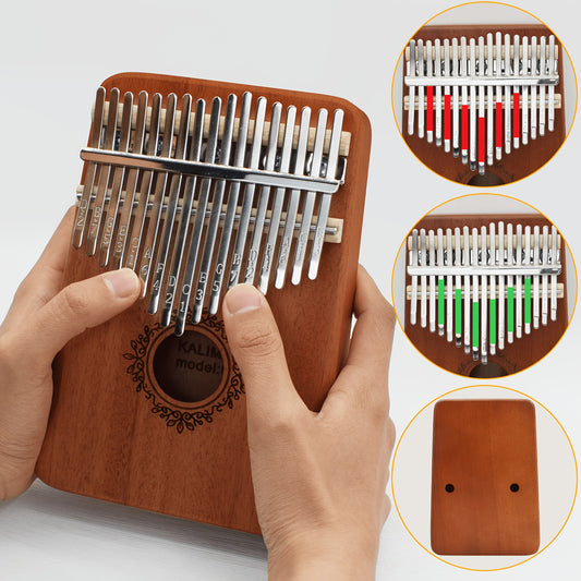 10 Types Kalimba Thumb Piano 17 Keys, Portable Mbira Finger Piano Gifts for His And Hers Beginners, with Gift Box, Tune Hammer, Songbook - Musical Instruments Gift