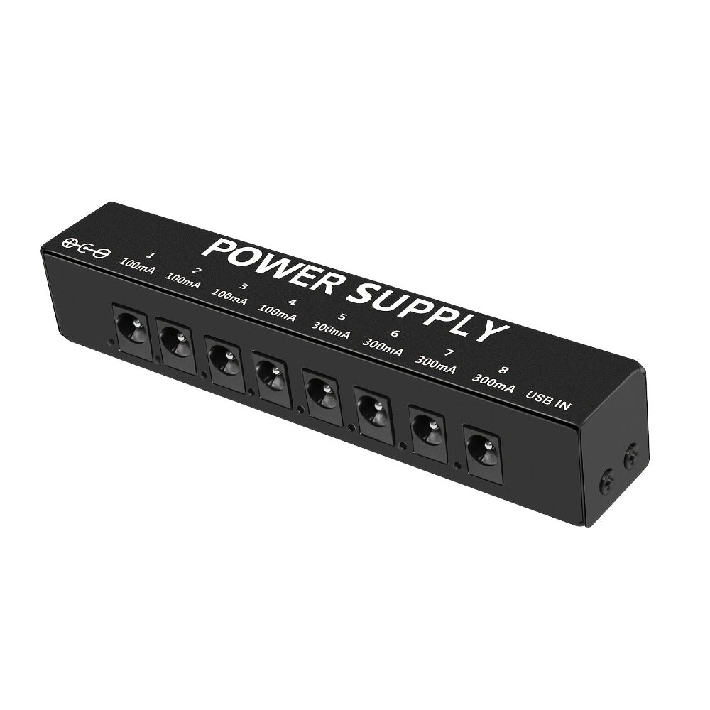 Guitar Pedal Power Supply, Portable, USB-C, USB, Effects for Powering Guitar Effects