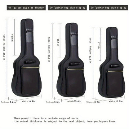 Guitar Case, Adjustable, 39 Inch, Inch, Backpack, Acoustic for Storage and Travel