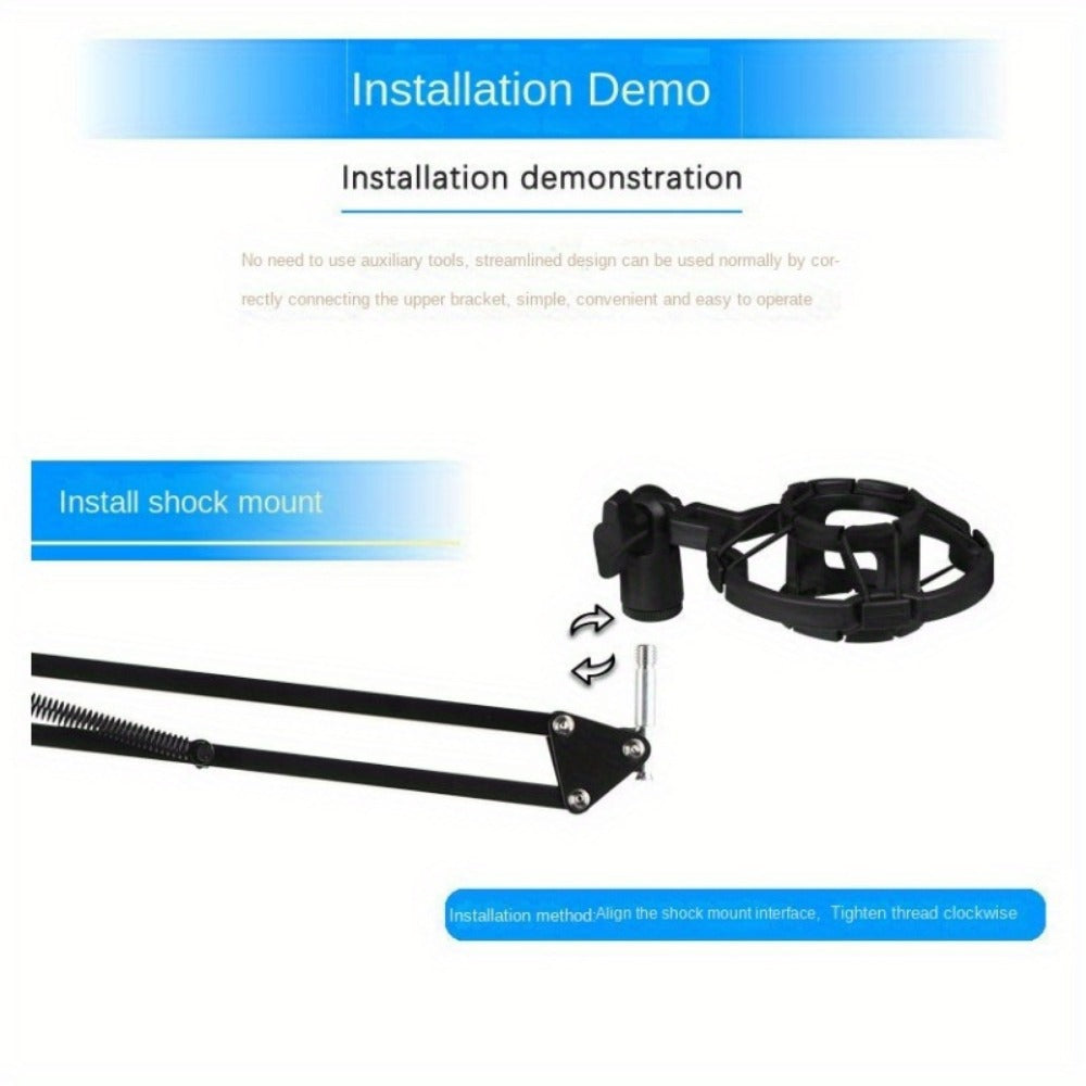 USB Audio Interface, 5Mm, USB, Adjustable, Condenser, Microphone for Recording