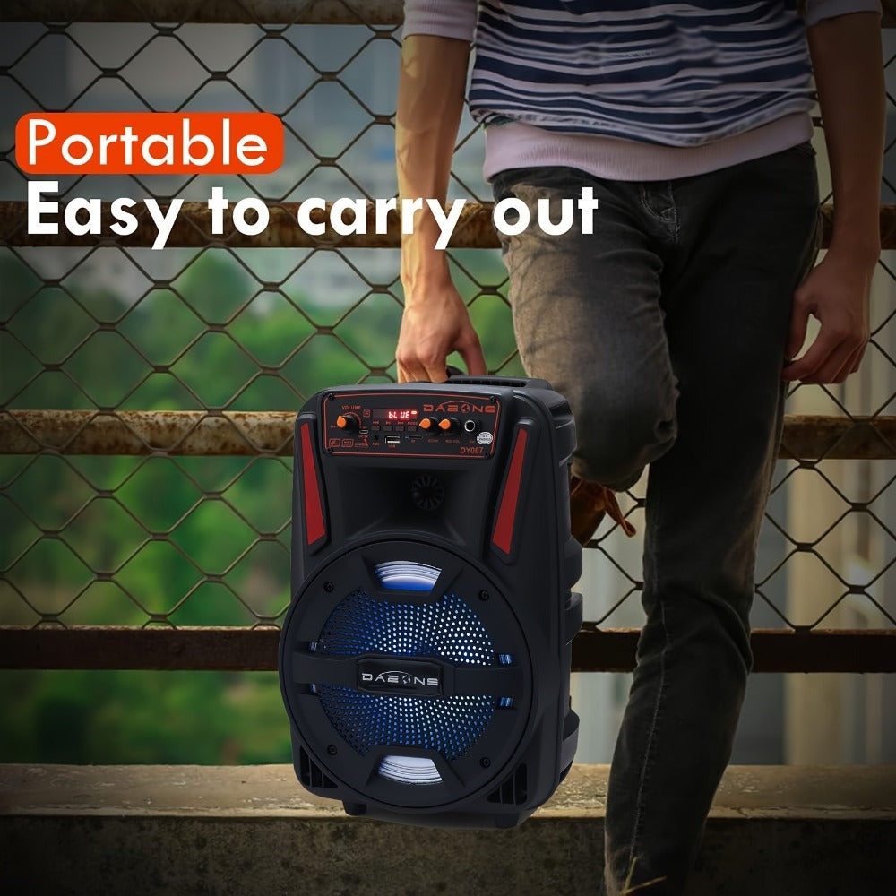Portable PA Speaker, Remote Control, Wireless, Indoor/Outdoor for Parties and Karaoke