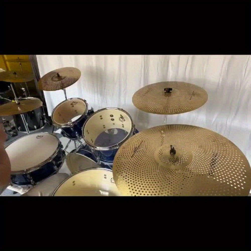 Drum and Cymbal Mute Set, 5pcs, Jazz, Cymbals for Lower-Volume Drum Practice And Rehearsal