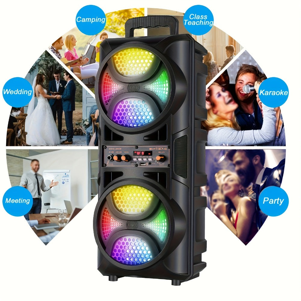 Portable PA Speaker, USB, Wireless, 2500W, System for Parties and Karaoke