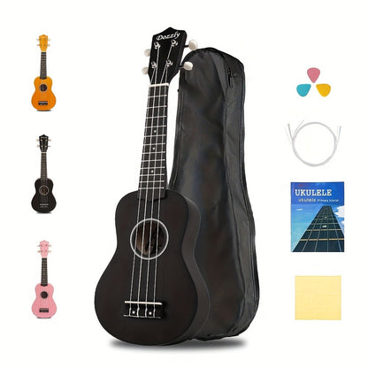 Soprano Ukulele, Beginner, Kit, Guitar for Lessons and Practice