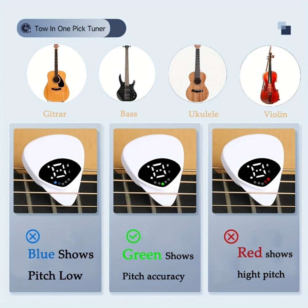 Guitar Pick Set, 2in, Tuner, Set-Include for Practice and Performance