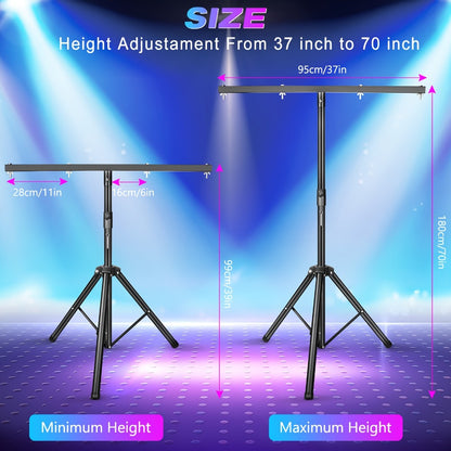 LED Stage Light, Tripod Stand, Adjustable, Tripod, Stand for Stage and Party Lighting