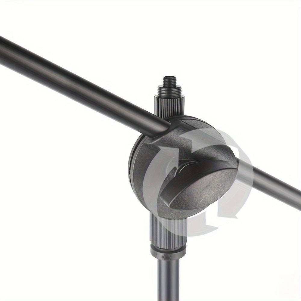 Pair of Adjustable Tripod Microphone Boom Stands for Stage and Studio