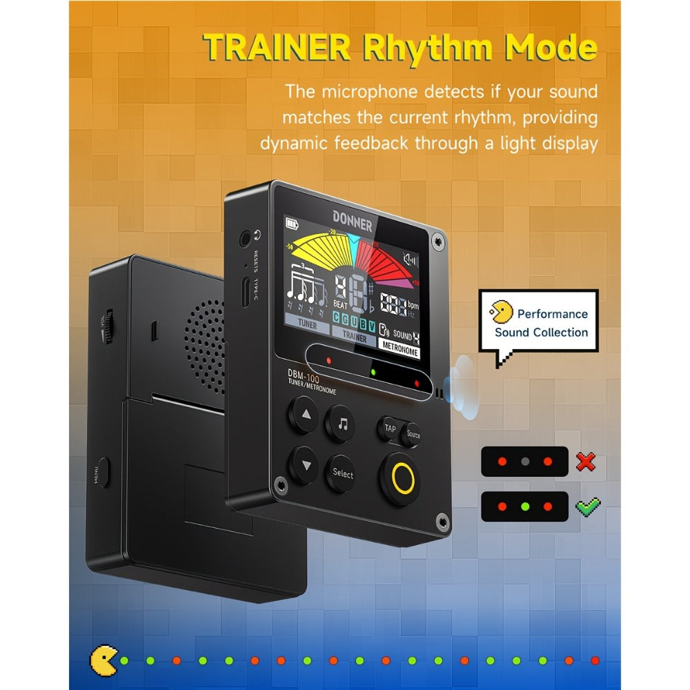 Portable Digital Metronome with Four Modes and Rhythm Trainer for Musicians