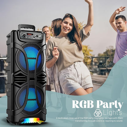 Portable PA Speaker, Bluetooth, Wireless, System, Rechargeable for Parties and Karaoke