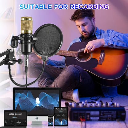USB Audio Interface, 48 volts, Wireless, USB-C, Podcast, Equipment for Recording