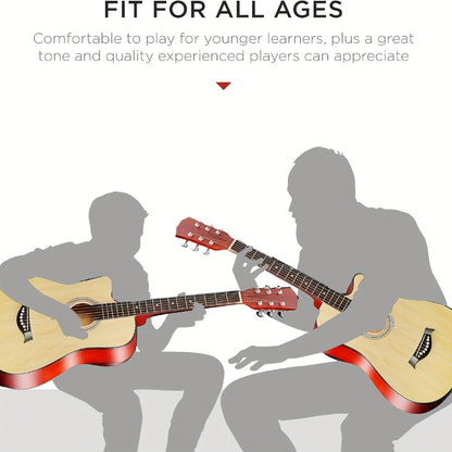 38-Inch Cutaway Acoustic Guitar Kit with Nylon Strings and Gig Bag