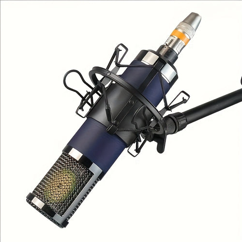 F22 Metal Condenser Microphone With XLR Connector, 48V Phantom Power, Plug-and-Play Operation. Excellent Studio Recording Performance. Ideal For Recording, Dubbing, Live Streaming, Karaoke, And Self-media Content. Low Noise Reduction, Stable Output
