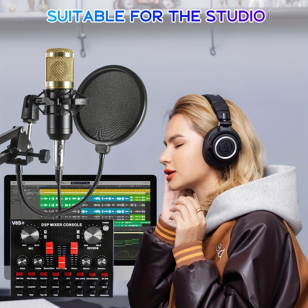 USB Audio Interface, 48 volts, Wireless, USB-C, Podcast, Equipment for Recording
