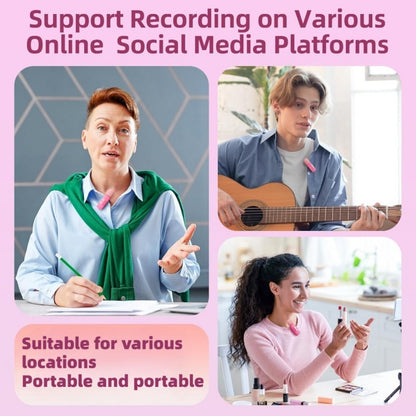 Recording Microphone, USB, Wireless, USB-C, 2pcs, Pink, Phone for Recording and Streaming